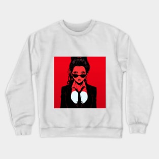 Beautiful lady hitman anime Crewneck Sweatshirt